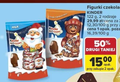 Figurki czekoladowe 122 g, 2 rodzaje promocja w Carrefour