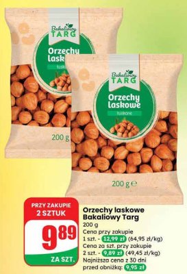 Orzechy laskowe 200 g Bakaliowy Targ promocja w Dino