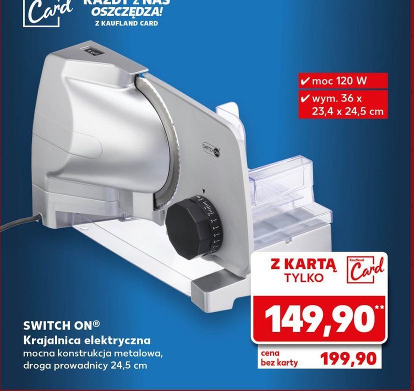 Krajalnica 120 w Switch on promocja w Kaufland