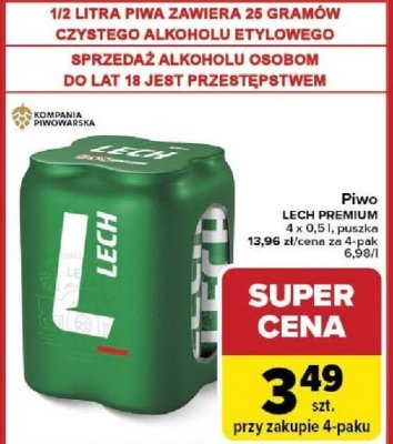 Piwo Lech Premium promocja w Carrefour