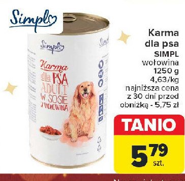 Karma w sosie z wołowiną Simpl promocja