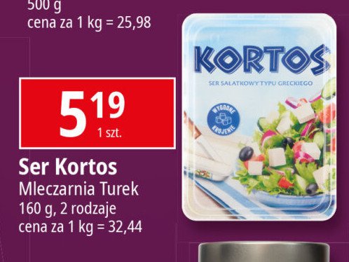 Kortos ser sałatkowy Turek naturek Turek 123 promocja w Leclerc