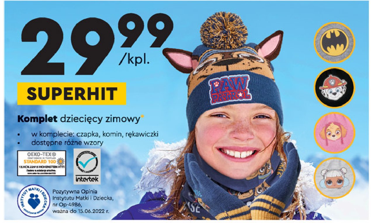 Komplet zimowy batman promocja