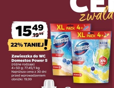 Zawieszka do WC Domestos Power 5 promocja w Netto