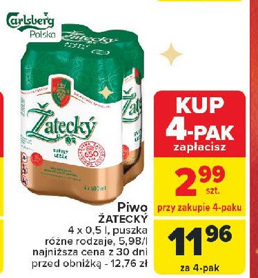 Piwo Zatecky svetly lezak promocja w Carrefour Market