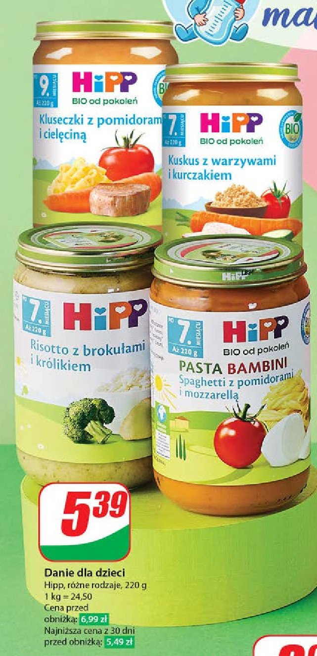 Kuskus z warzywami i kurczakiem Hipp bio promocja