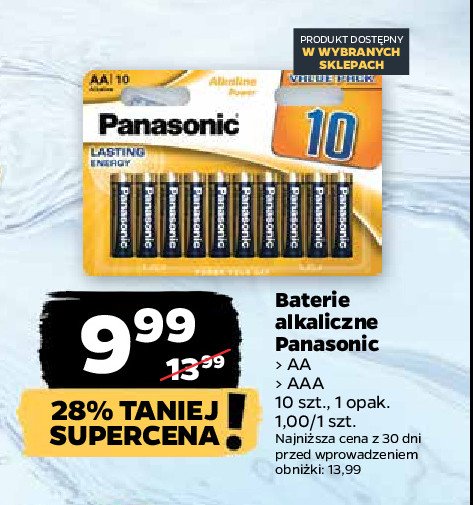 Baterie alkaliczne aa Panasonic promocja