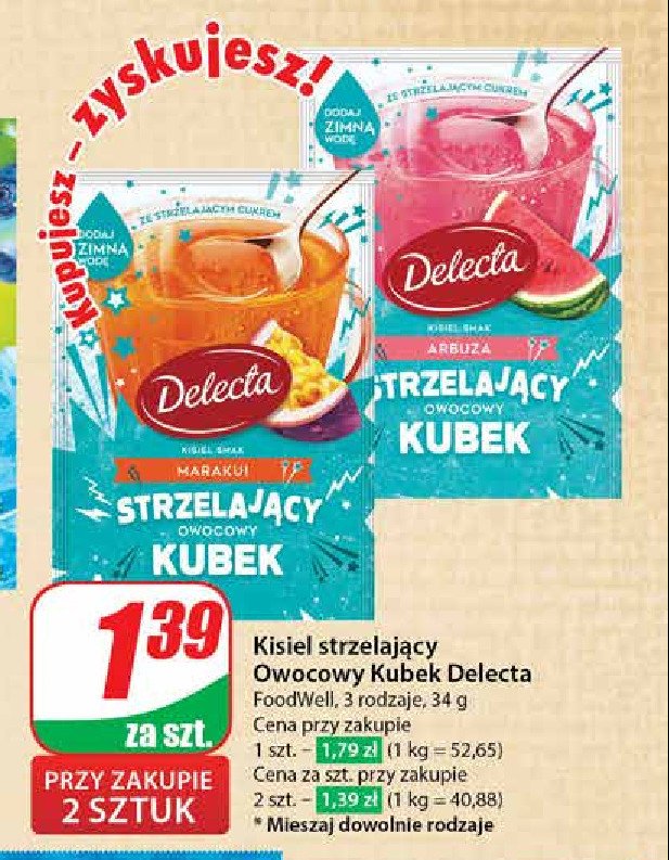 Kisiel kubek strzelający arbuzowy Delecta promocja