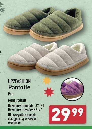 Pantofle z filcu męskie 42-43 Up2fashion promocja w Aldi