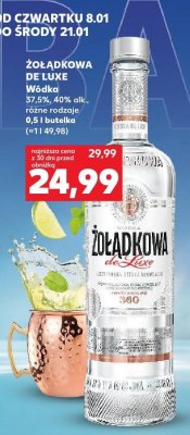 Wódka De Luxe różne rodzaje Żołądkowa promocja w Kaufland
