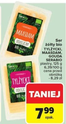 Ser żółty bio TYLŻYCKI MAASDAM, GOUDA SERABIO promocja w Carrefour