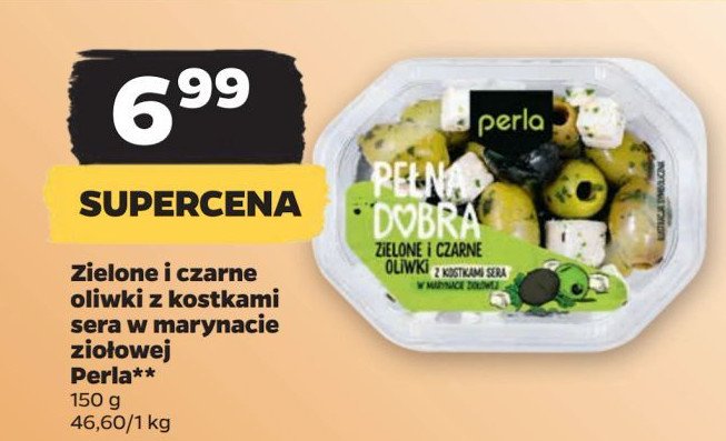 Antipasti zielone i czarne oliwki z kostkami sera Perla antipasti promocja