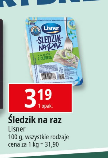 Z cebulką Lisner śledzik na raz promocja w Leclerc