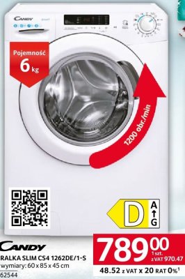 Pralka Candy Slim CS4 1262DE/1-S promocja w Selgros