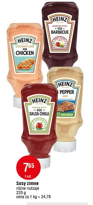 Sos 3 pepper Heinz promocja