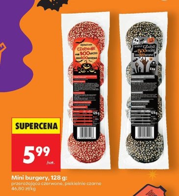 Mini burgery piekielnie czarne promocja w Biedronka