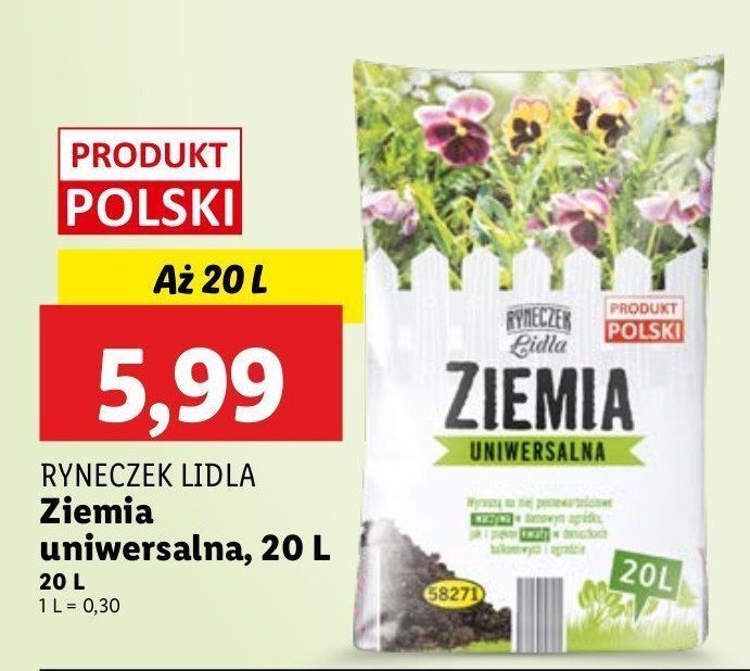 Ziemia uniwersalna Ryneczek lidla promocja