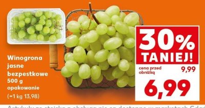 Winogrona jasne bezpestkowe 500 g promocja w Kaufland