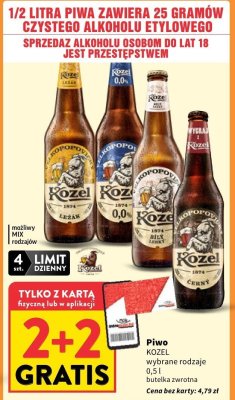 Piwo KOZEL wybrane rodzaje promocja w Intermarche