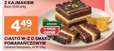 Ciasto W-Z o smaku pomarańczowym Cukiernia Staropolska promocja w Stokrotka