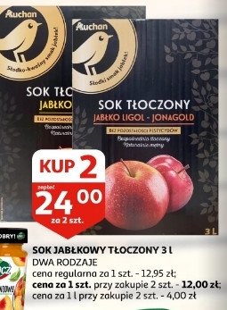 Sok jabłko ligol Auchan promocja