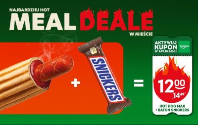 Hot Dog Max + baton Snickers promocja w Żabka