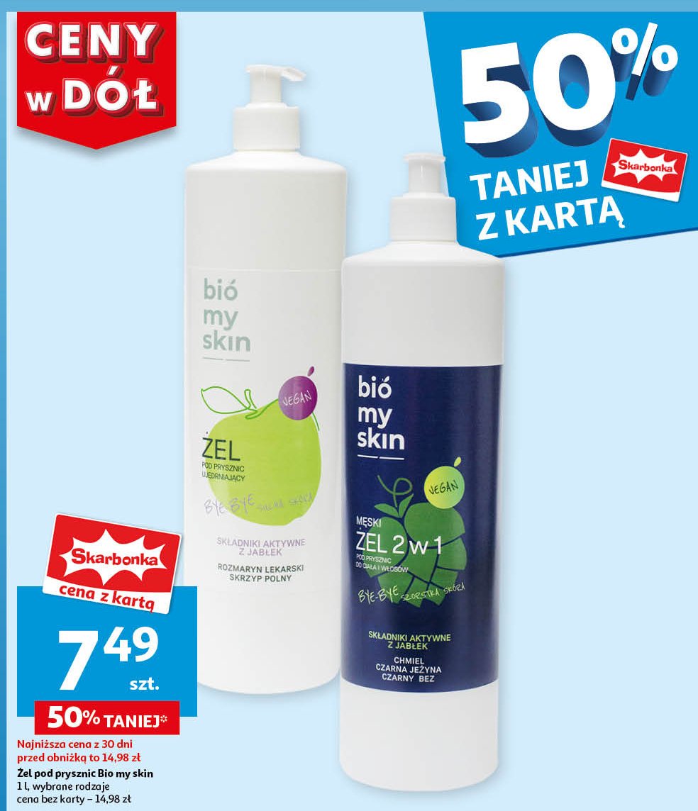 Żel pod prysznic 2w1 BIO MY SKIN promocja