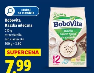 Kaszka mleczna BoboVita, 210g stracciatella promocja w Lidl