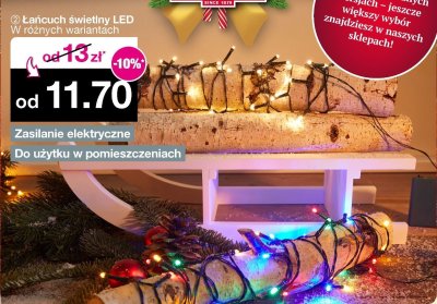 Łańcuch świetlny LED Bluetooth z zasilaczem, 560 diodami w kolorze ciepłej bieli promocja w Woolworth