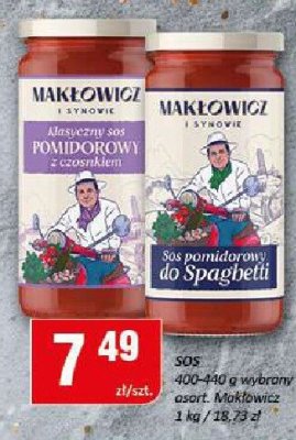 Sos pomidorowy Makłowicz i Synowie klasyczny pomidorowy z czosnkiem promocja w Chorten