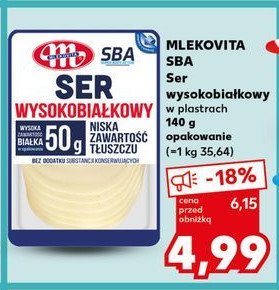 Ser wysokobiałkowy plastry Mlekovita sba promocja