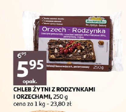 Chleb 偶ytni z rodzynkami i orzechami Mestemacher promocja