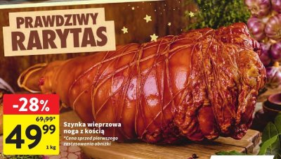 Szynka wieprzowa noga z kością promocja w Intermarche