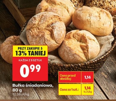Bułka śniadaniowa promocja w Biedronka