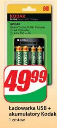 Ładowarka k620 + 4 akumulatory aa2100 Kodak promocja