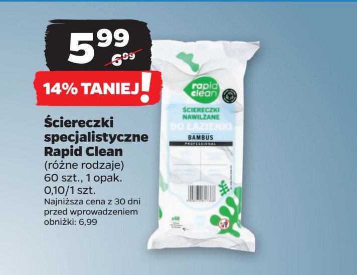 Ściereczki do łazienki bambus Rapid clean promocja