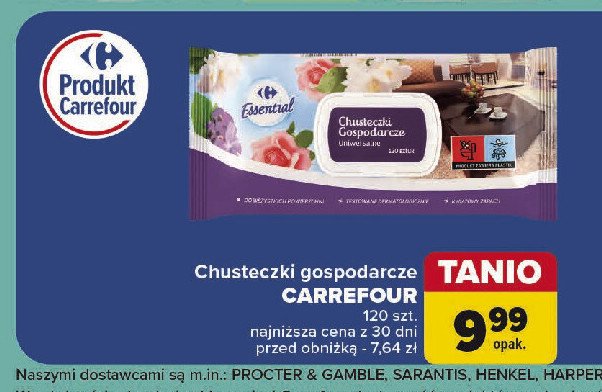 Chusteczki gospodarcze Carrefour promocja