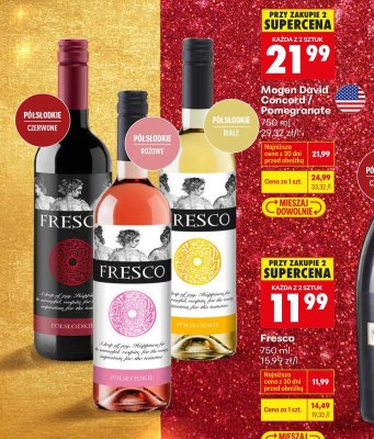 Wino Mogen David Concord / Pomegranate 750 ml promocja w Biedronka