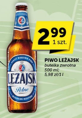 Piwo Leżajsk Blue butelka zwrotna promocja w ABC