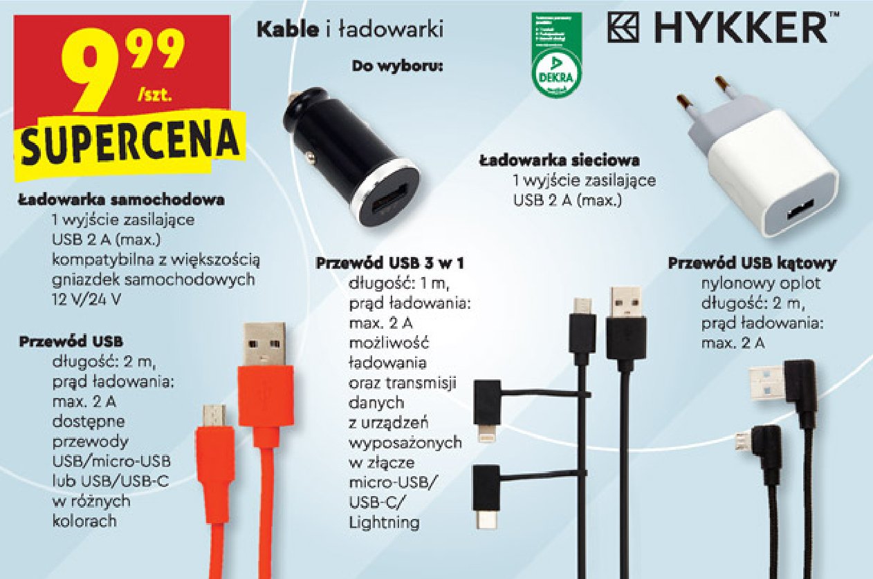 Przewód usb kątowy Hykker promocja