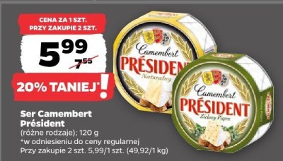 Ser Camembert różne rodzaje promocja w Netto