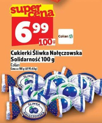 Cukierki Śliwka Nałęczowska Solidarność Colian 100 g promocja w TOPAZ