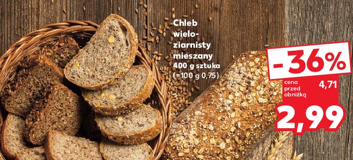 Chleb wieloziarnisty mieszany Z naszej piekarni kaufland promocja