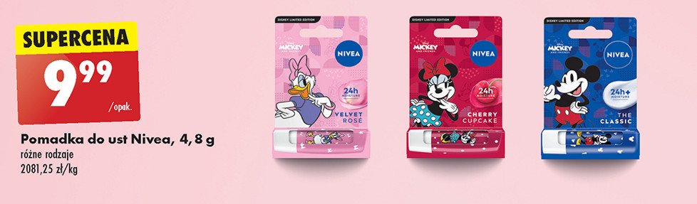 Pomadka do ust mickey cherry cupcake Nivea promocja