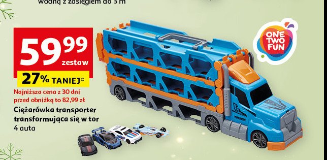 Transporter samochodów One two fun promocja w Auchan