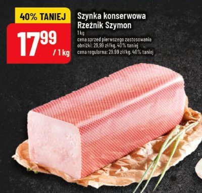 Szynka konserwowa Rzeźnik Szymon 1 kg promocja w POLOmarket