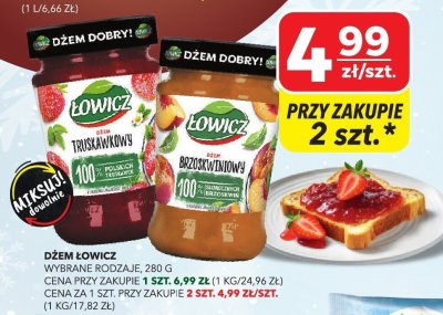 Dżem Łowicz brzoskwiniowy promocja w Top Market