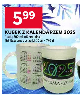 Kubek z kalendarzem promocja w Stokrotka