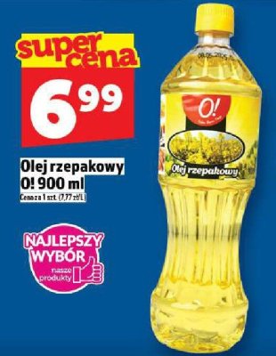 Olej rzepakowy Oi 900 ml promocja w TOPAZ