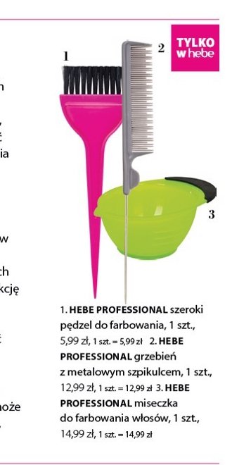 Pędzel do farbowania szeroki Hebe professional promocja